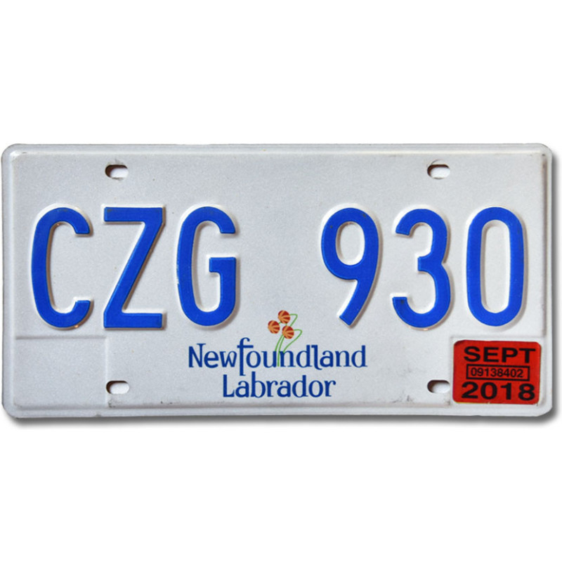 Kanadská SPZ Newfoundland Labrador CZG 930