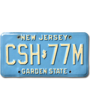 Americká SPZ New Jersey Garden State Blue CSH-77M