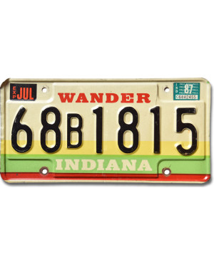 Americká SPZ Indiana 1987 Wander 68B1815