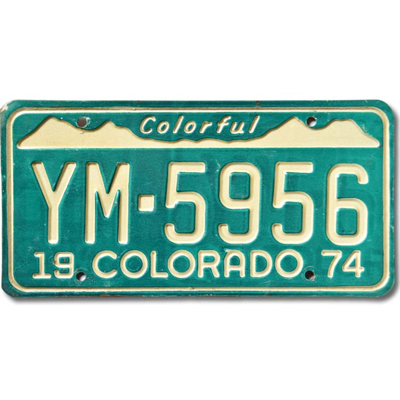 Americká SPZ Colorado 1974 Colorful YM-5956
