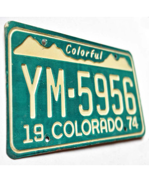 Americká SPZ Colorado 1974 Colorful YM-5956