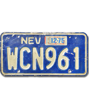Americká SPZ Nevada 1975 Blue WCN961