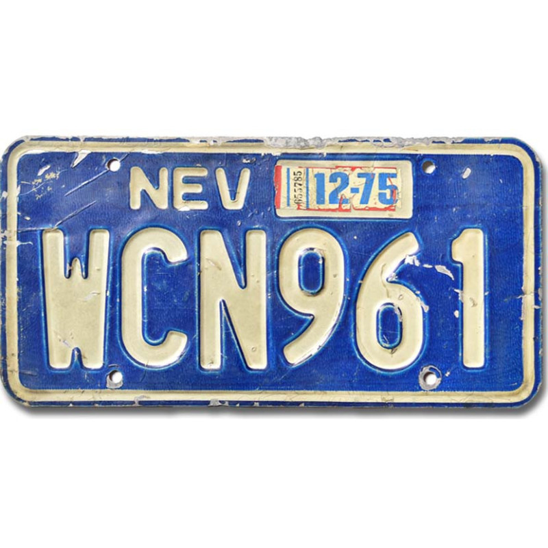 Americká SPZ Nevada 1975 Blue WCN961