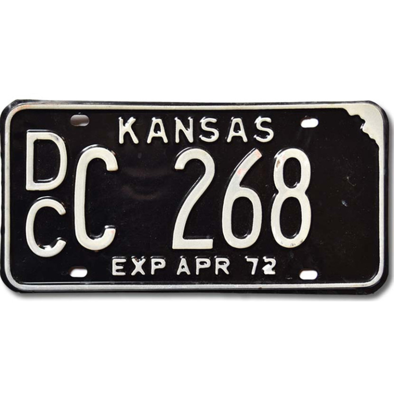 Americká SPZ Kansas 1972 Black DCC 268