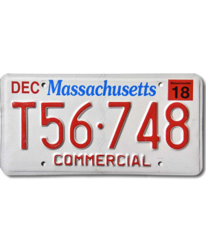 Americká SPZ Massachusetts Commercial T56-748