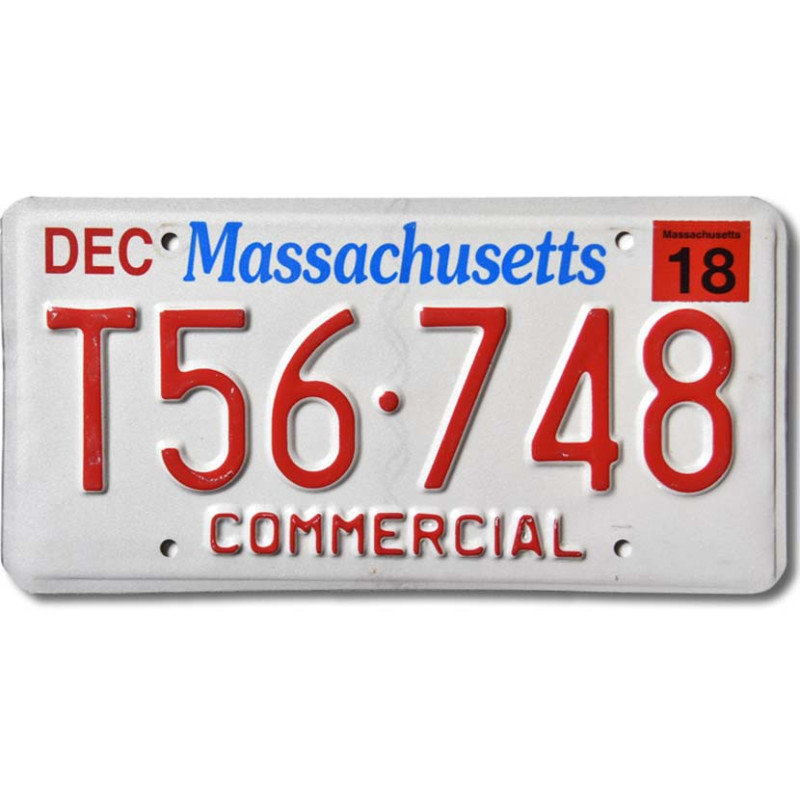 Americká SPZ Massachusetts Commercial T56-748