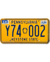 Americká SPZ Pennsylvania 1982 Keystone Y74 002