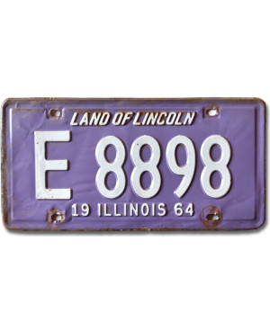 Americká SPZ Illinois 1964 Purple E 8898