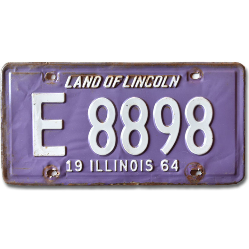 Americká SPZ Illinois 1964 Purple E 8898