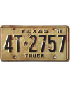 Americká SPZ Texas 1971 Truck 4T.2757