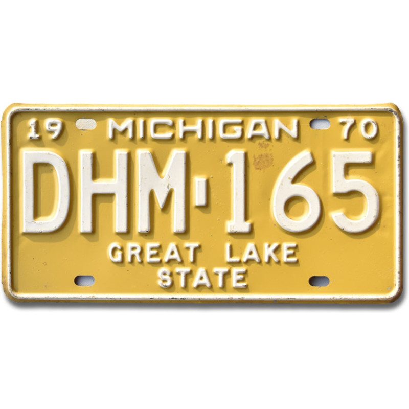 Americká SPZ Michigan 1970 Great Lake State DHM-165