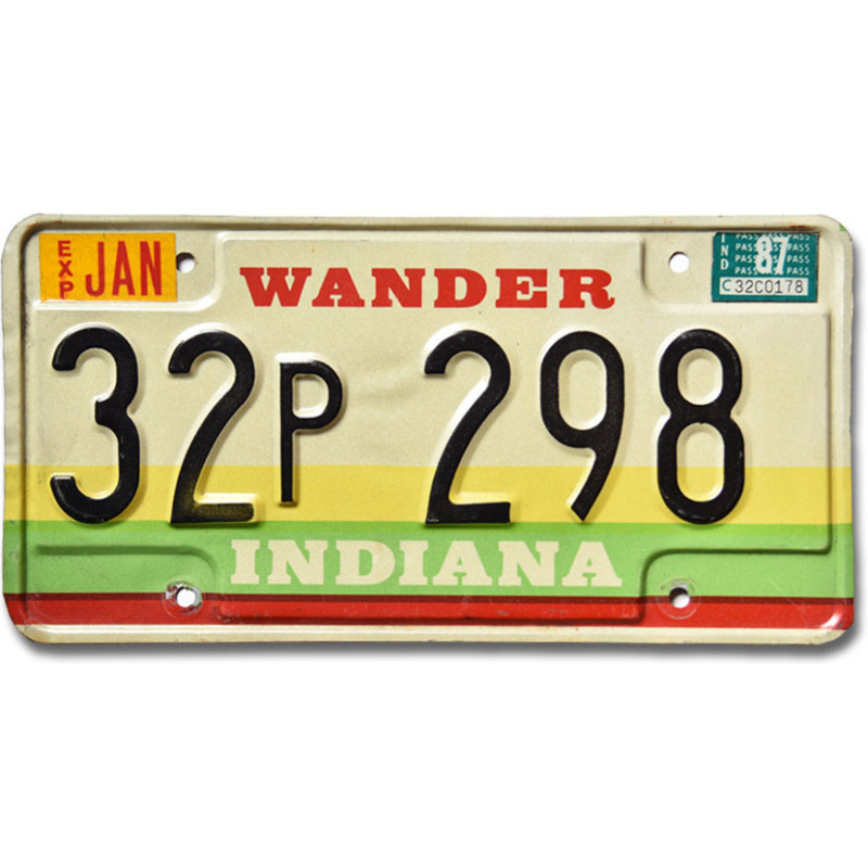 Americká SPZ Indiana 1987 Wander 32P298
