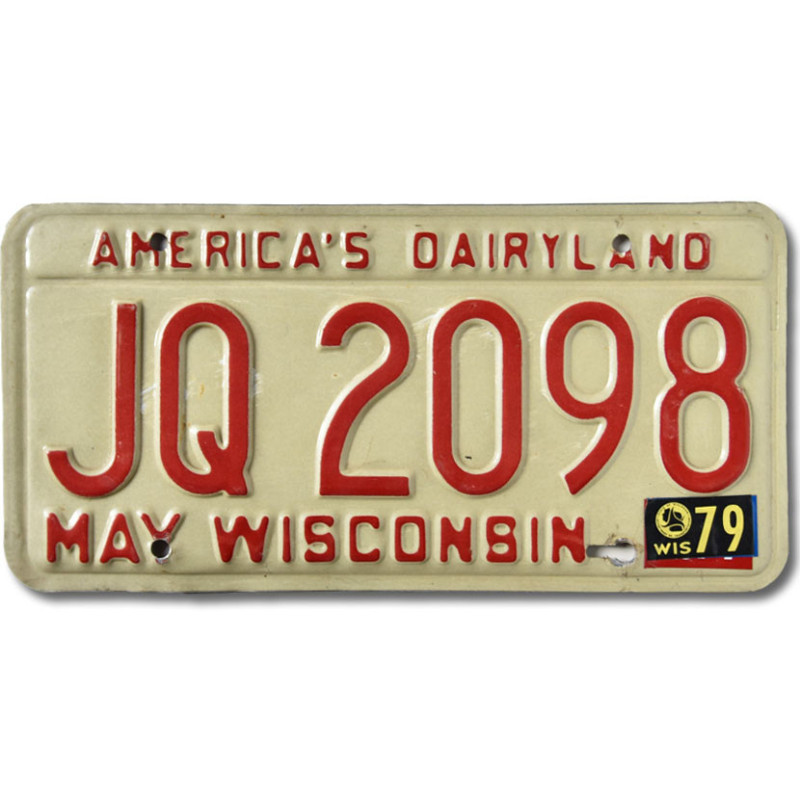 Americká SPZ Wisconsin 1979 Dairyland JQ 2098