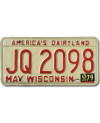Americká SPZ Wisconsin 1979 Dairyland JQ 2098