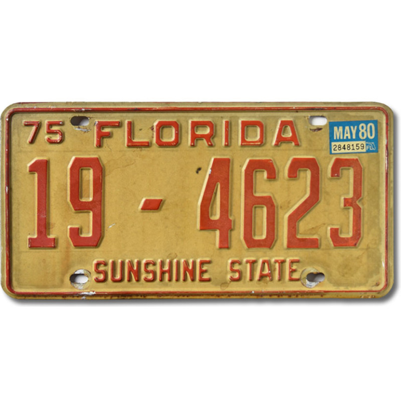 Americká SPZ Florida 1975 Sunshine State 19-4623