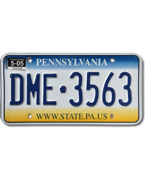 Americká SPZ Pennsylvania State DME-3563