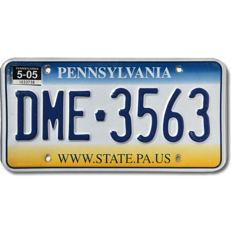 Americká SPZ Pennsylvania State DME-3563