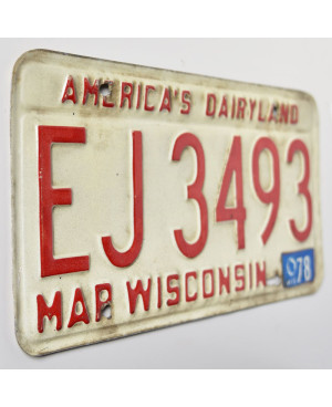 Americká SPZ Wisconsin 1978 Dairyland EJ 3493