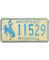 Americká SPZ Wyoming Apportioned Blue 11529