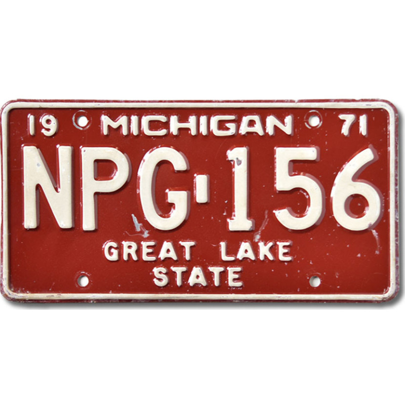 Americká SPZ Michigan 1971 Great Lake NPG-156