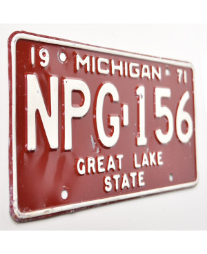 Americká SPZ Michigan 1971 Great Lake NPG-156