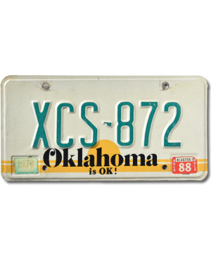 Americká SPZ Oklahoma is OK XCS-872