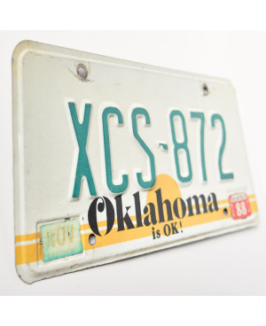 Americká SPZ Oklahoma is OK XCS-872