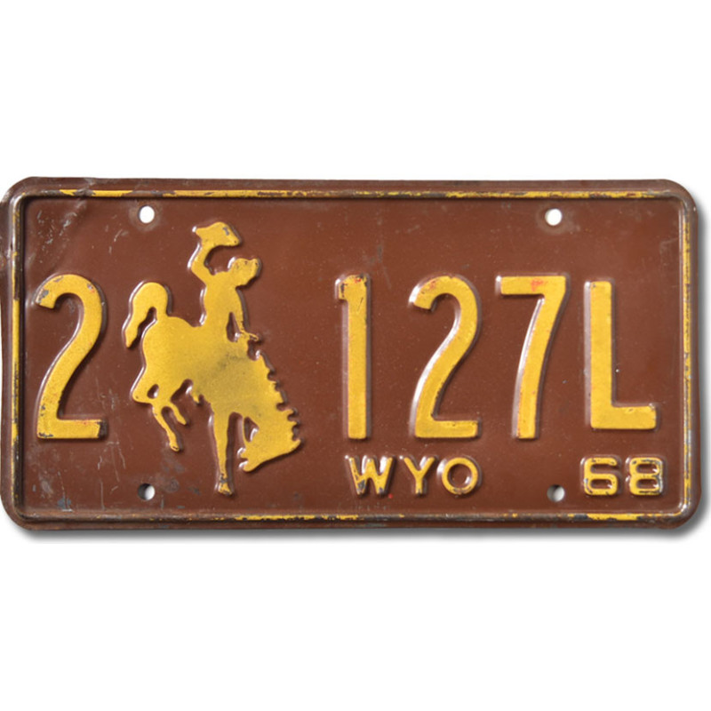 Americká SPZ Wyoming Bronco 1968 Brown 2-127L