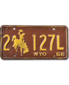 Americká SPZ Wyoming Bronco 1968 Brown 2-127L