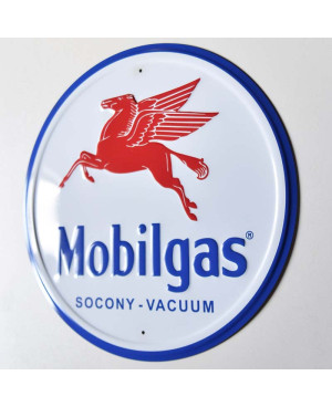 Plechová cedule Mobilgas Pegasus round 30 cm