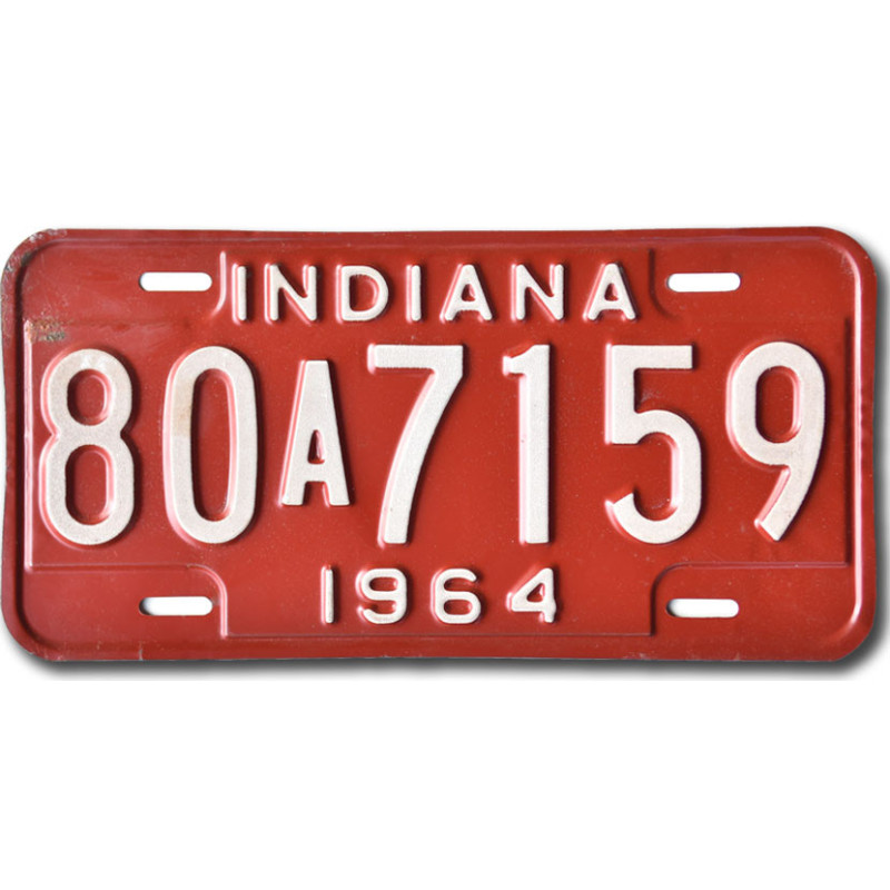 Americká SPZ Indiana 1964 Red 80A7159