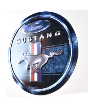 Plechová cedule Ford Mustang Blue 30 cm