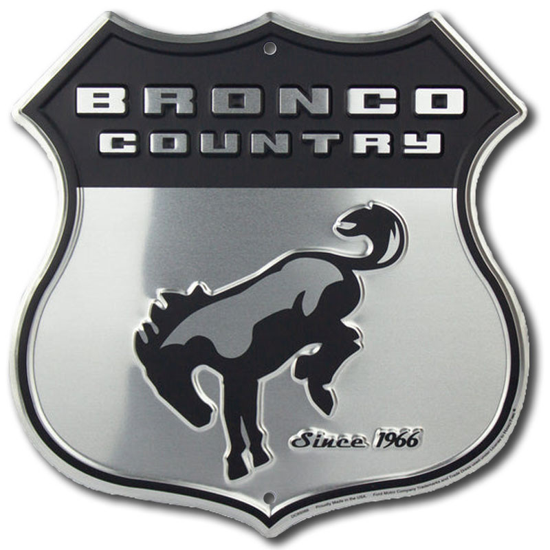 Plechová cedule Ford Bronco Country 30 cm x 30 cm