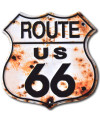 Plechová cedule Route 66 Rusty 30 cm x 30 cm