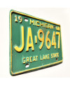 Americká SPZ Michigan 1968 Green Great Lake JA-9647