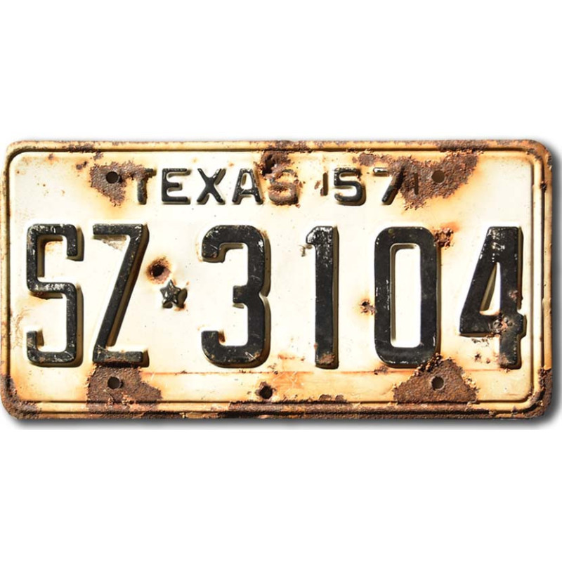 Americká SPZ Texas 1957 White SZ-3104