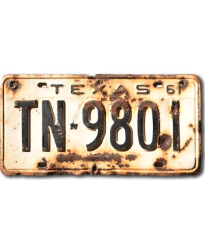Americká SPZ Texas 1961 White TN-9801