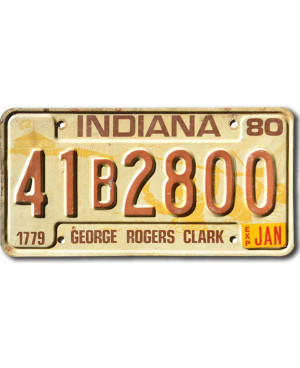 Americká SPZ Indiana 1980 George Rogers Clark 41B2800