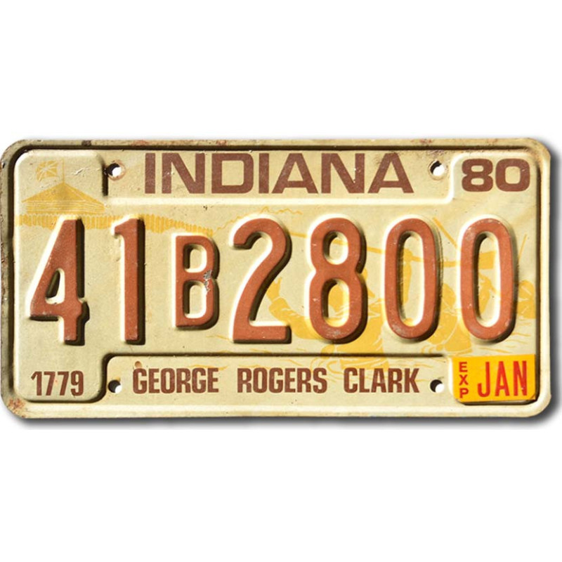 Americká SPZ Indiana 1980 George Rogers Clark 41B2800