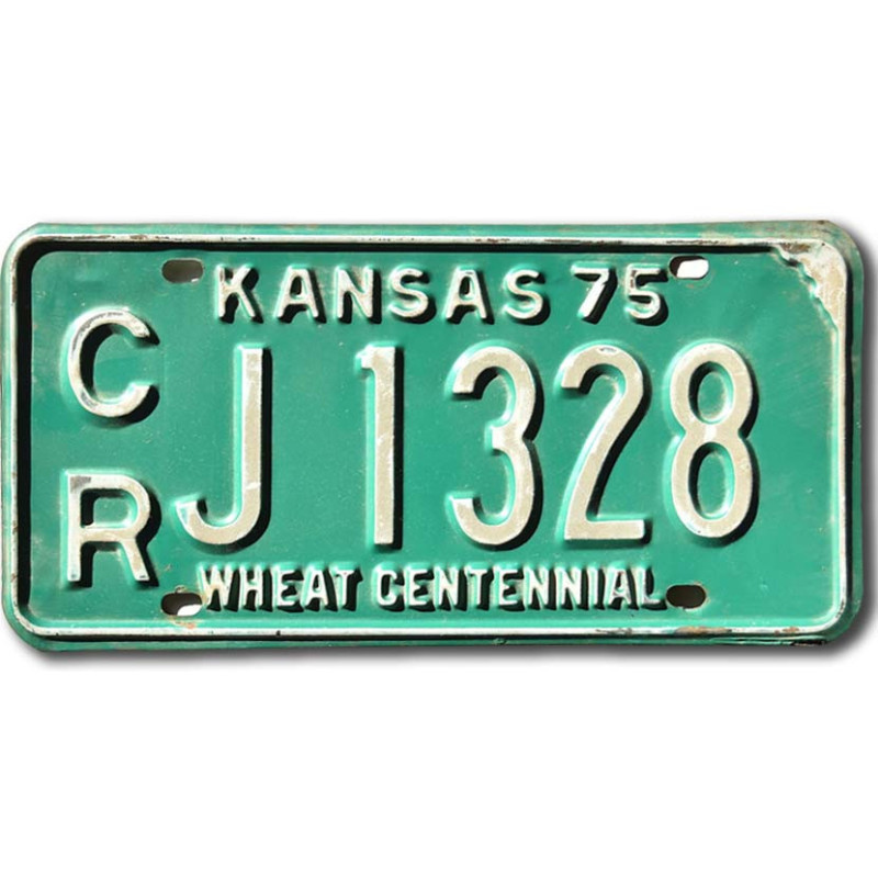 Americká SPZ Kansas 1975 Green CRJ 1328