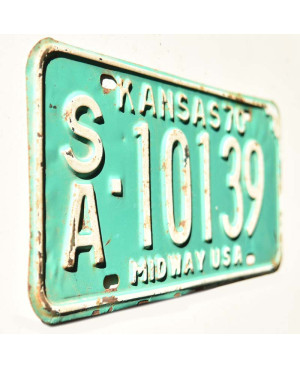 Americká SPZ Kansas 1970 Midway Green SA-10139