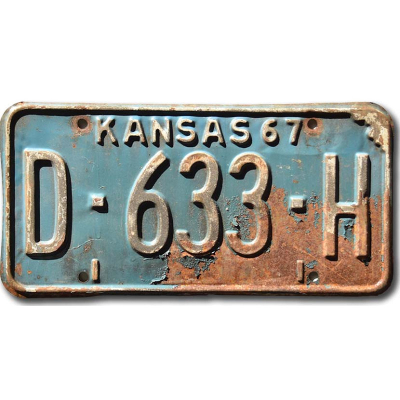 Americká SPZ Kansas 1967 Blue D-633-H