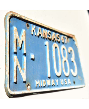 Americká SPZ Kansas 1967 Blue Midway MN-1083
