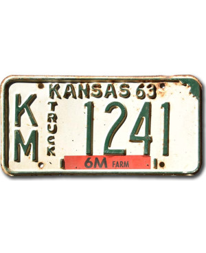 Americká SPZ Kansas 1963 Truck KM-1241