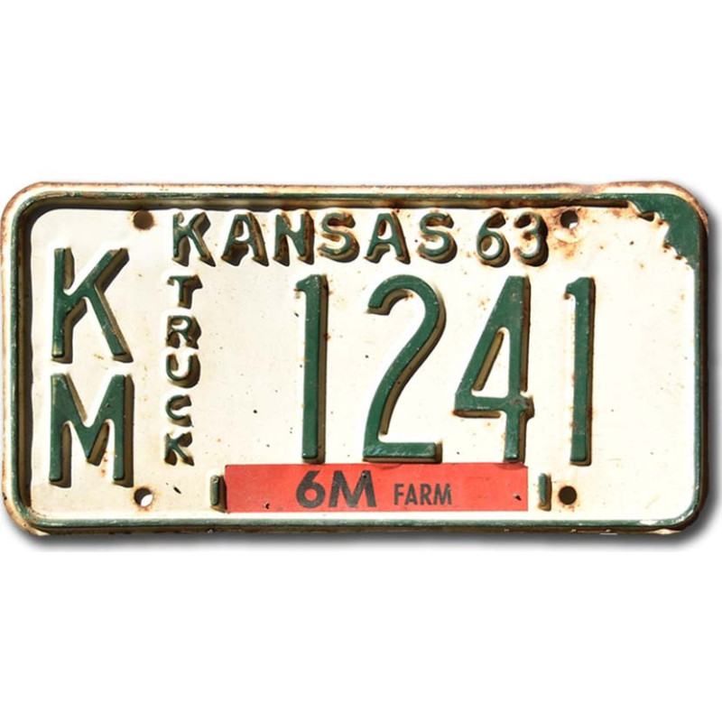 Americká SPZ Kansas 1963 Truck KM-1241