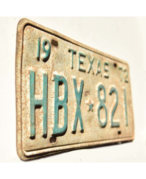 Americká SPZ Texas 1972 HBX-821
