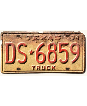 Americká SPZ Texas 1974 Truck DS-6859