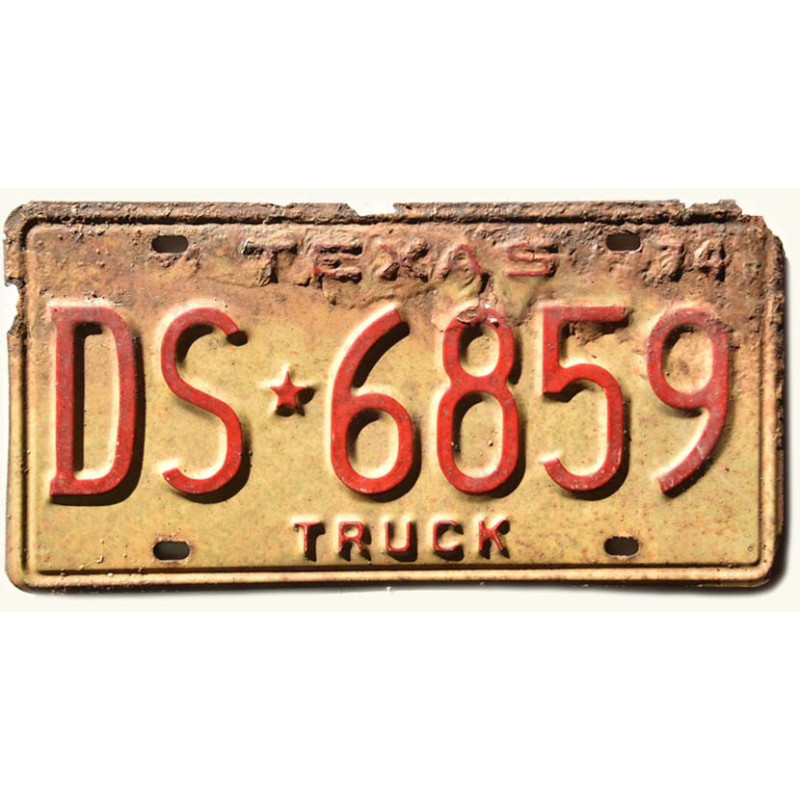 Americká SPZ Texas 1974 Truck DS-6859