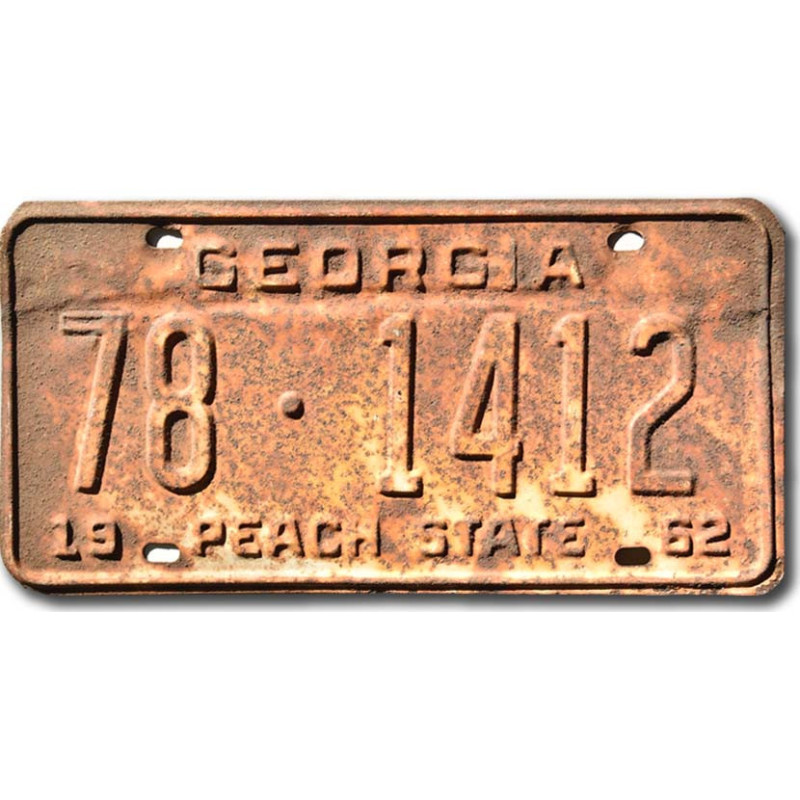 Americká SPZ Georgia 1962 Peach State 78-1412