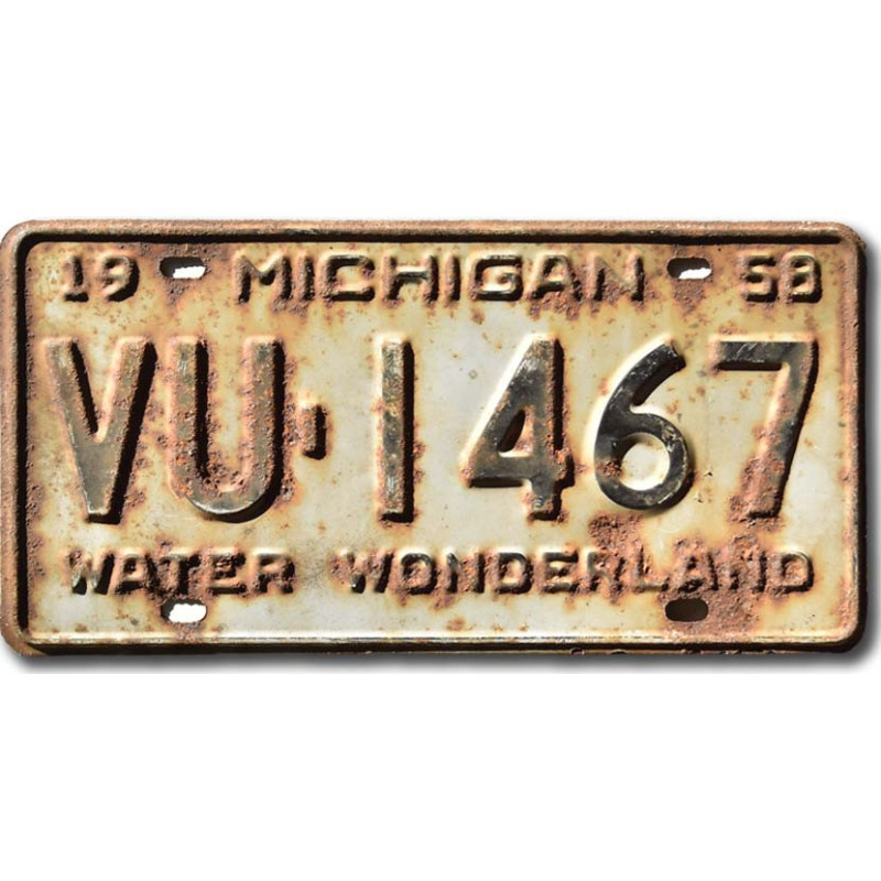 Americká SPZ Michigan 1958 Water Wonderland VU-1467